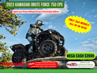 2023 KAWASAKI BRUTE FORCE 750 EPS - Only $64 Weekly all in