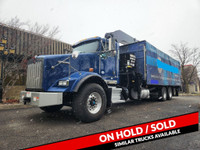  2014 Kenworth T800 Hiab 335 K-4 Ton HIPRO Knuckle Boom, Curtain