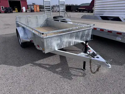 2025 Canada Trailer 5 x 10 Open Utility Single 3k Axle Galvanized Rims Bi-Fold Rear Gate Treated Woo...