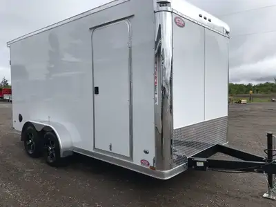 IRON BULLNOSE SERIES 7' X 16' CARGO TRAILER WITH REAR RAMP DOOR, 12in. EXTRA HEIGHT! The Iron Series...