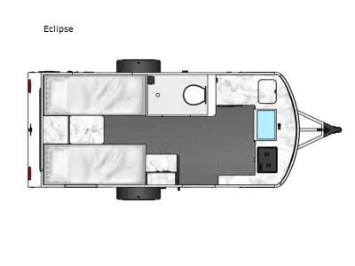 inTech RV Sol travel trailer Eclipse highlights: Front Kitchen Sleeps Two Plenty of Storage MaxxAir...