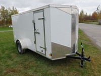 5x12x5.3 MaxxForce SA axle * Enclosed Trailer * Ramp – White