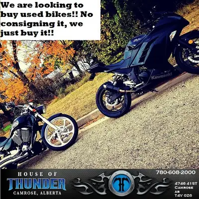 We are looking to buy used motorcycles and motorcycle trailers. No consigning, we just buy Feel free...
