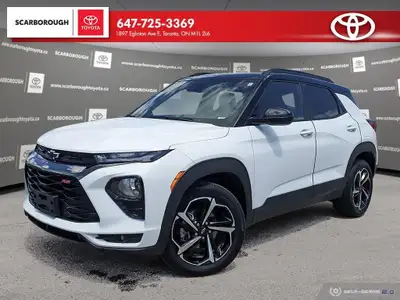 Check out this 2022 Chevrolet TrailBlazer AWD 4dr RS with 52,890 KMS, finished in a sleek White exte...