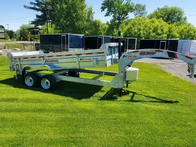 ## ???? FOR SALE: 2025 K Trail 7 x 16 HD Gooseneck Dump Trailer 18,700 lbs GVWR | Galvanized | Exper...