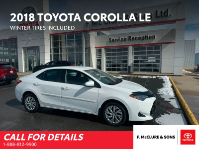 2018 Toyota Corolla LE VERY CLEAN