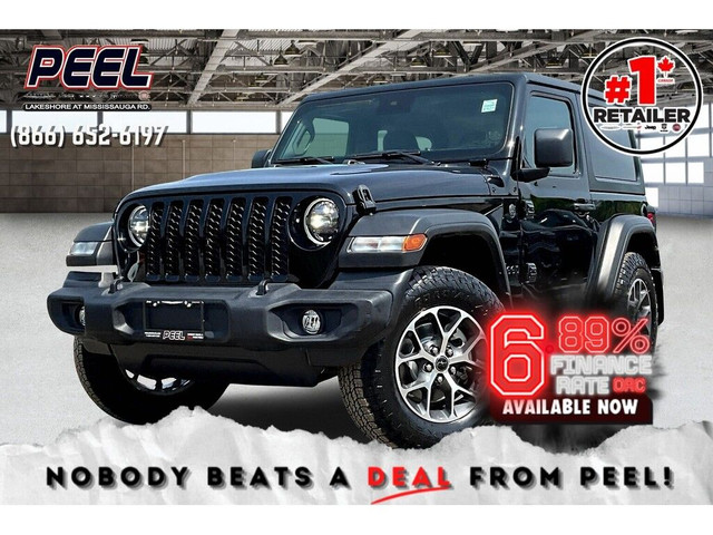 2024 Jeep Wrangler SportS 2 Dr | 12\" Screen | CarPlay | Tow Pkg in Cars & Trucks in Mississauga / Peel Region