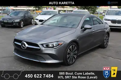 2023 MERCEDES-BENZ CLA 250 4MATIC, 14.979 KM, JAMAIS ACCIDENTE: GARANTIE MERCEDES-BENZ 28 MARS 2027...