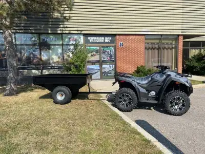 41 W 60 L INSIDE THE BOX 2200 axle on 22” nurf tires , full dumper with removable door. 2” receiver,...