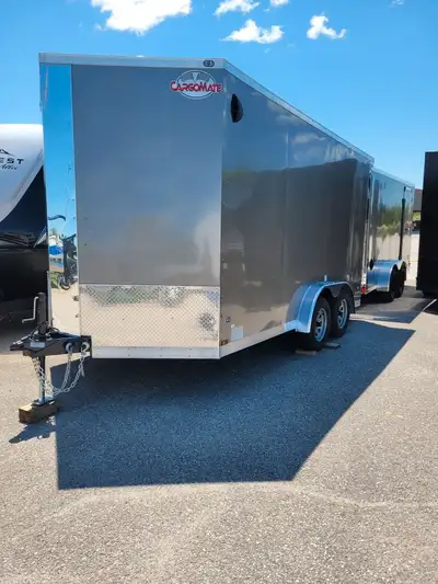 2025 CARGO MATE 7.5X14' SLANT V-NOSE-SIDE BY SIDE PACKAGE, 7.5x16's IN STOCK AS WELL- 12'' EXTRA HEI...