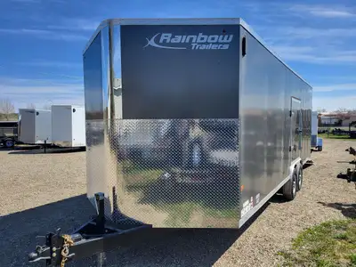 YEAR: 2025 MAKE: RAINBOW MODEL: EXCURSION ENCLOSED TOY-HAULER TRAILER SIZE: 8.5' X 22' (plus V-nose)...