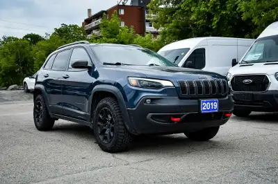 This 2019 Jeep Cherokee is for sale today. This SUV has 112,239 kms. It's _blue in colour . It has a...