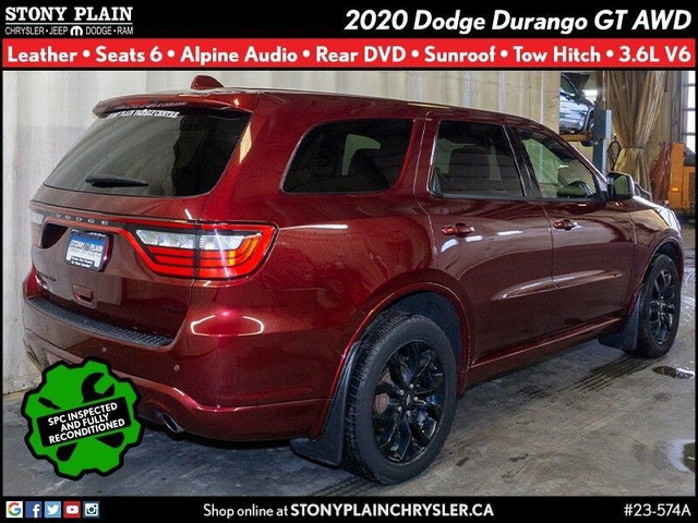  2020 Dodge Durango GT - Leather, Seats 6, Alpine Audio, Sunroof in Cars & Trucks in St. Albert - Image 4