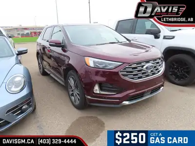 Confident, efficient, and upscale, this 2019 Ford Edge Titanium AWD delivers a smooth and powerful d...