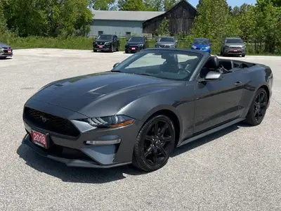 Look at this certified 2018 Ford Mustang EcoBoost Premium Leather | Cooled + Heated Seats | Nav | Bl...