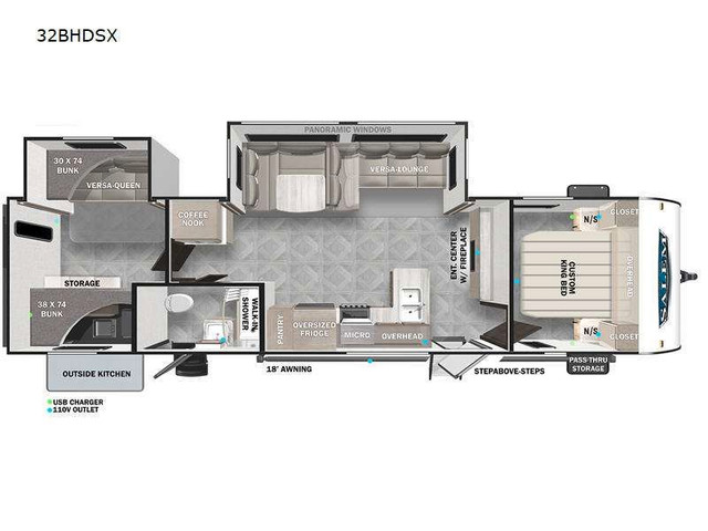 2023 Forest River RV Salem 32BHDSX in Travel Trailers & Campers in Moncton - Image 2