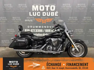 Yamaha V-Star 1300 Tourer 2014 SEULEMENT 19 590 KM PARE-BRISE DOSSIER VALISES RIGIDES REPOSES-PIEDS...