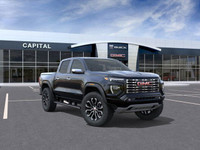 This 2025 GMC Canyon in Onyx Black is equipped with 4WD and Turbocharged Gas I4 2.7L/ engine. The GM... (image 1)