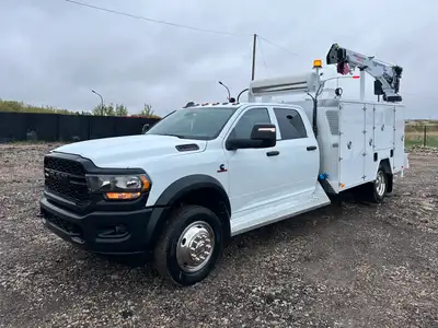NEW - 2024 Dodge Ram 5500HD 4x4 Crew Cab Service Truck + 6.7L Cummins Diesel + 4x4 W/ AutoMatic Tran...