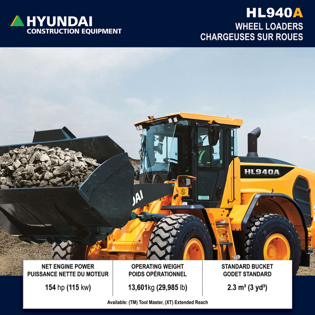 2022 Hyundai Wheel Loader - HL930, HL940, HL955, HL960, HL970 in Heavy Equipment in Truro - Image 4