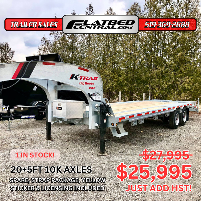2024 K-TRAIL GOOSENECK FLATBEDS ON SALE in Cargo & Utility Trailers in City of Toronto - Image 3