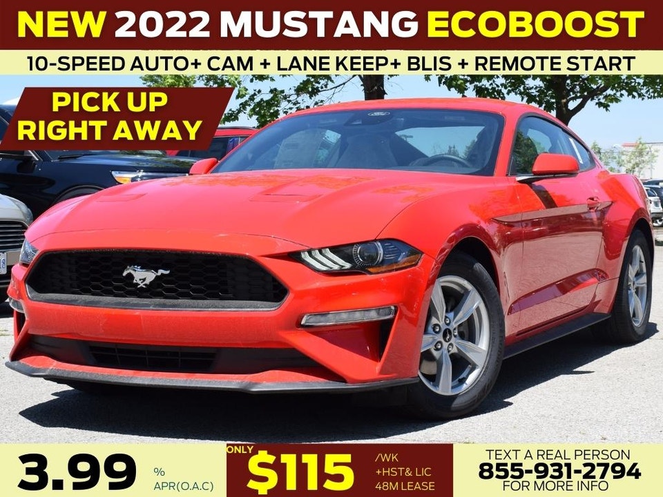  2022 Ford Mustang CO-PILOT 360| 10-SPEED AUTO| REV CAM| REMOTE START
