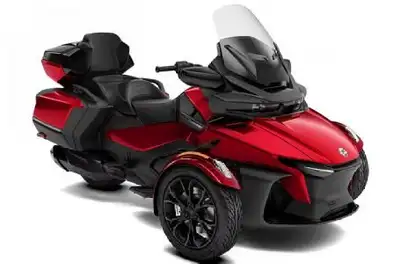 NEW 2024 Can-Am RT in marsala metallic/black. This 2-up touring model features the Rotax 1330 ACE en...