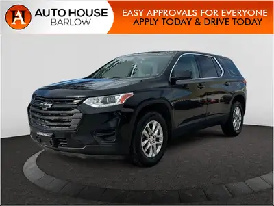 2018 CHEVROLET TRAVERSE AWD LS WITH 151195KMS . 7 PASSENGER, BACK UP CAMERA, PUSH BUTTON START, BLUE...