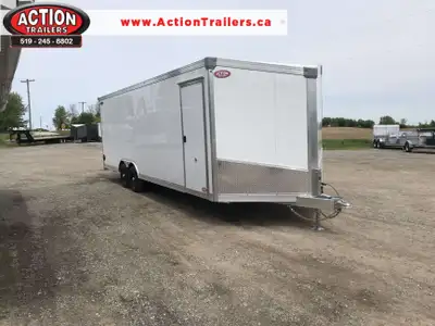 8.5' X 24' IDEAL CARGO GALVANIZED ENCLOSED CARGO/ AUTO HAULER WITH REAR RAMP DOOR! Built to tackle t...