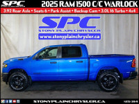 This 2025 Ram 1500 Crew Cab Warlock 4x4 pickup truck with 3.92 rear axle ratio, tow hitch, fog lamps... (image 5)