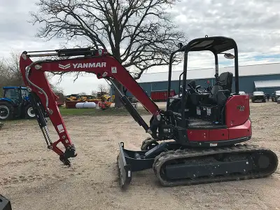 2023 YANMAR SV40-2PTO MINI EXCAVATOR STOCK# A100169 39 HP YANMAR DIESEL ENGINE 9206 POUNDS OPERATING...