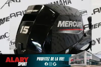 Ce moteur hors-bord MERCURY 15EH 2025 est disponible DÈS MAINTENANT! Contactez-nous au 450-420-2707....