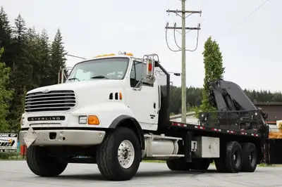 2008 Sterling LT9500 Day Cab Crane Truck 450HP 18Spd 21ft Deck Wireless Crane Remote Stock #:5272 Ex...