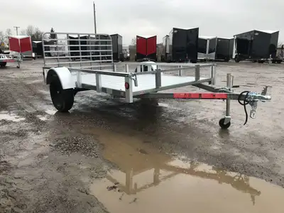 Action Series Canadian-Made Galvalume 6' x 10' Open-Sided Utility Trailer with Ramp Gate. Rugged. Re...