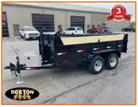2024- 5 x 10 Dump trailer,tarp system,battery,powder coated