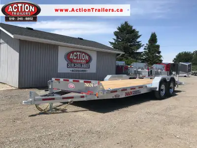 N&N GALVANIZED CAR/EQUIPMENT HAULER 7X20 WITH 10,000LB GVWR AND SLIDE-IN RAMPS! Our N&N series hot-d...