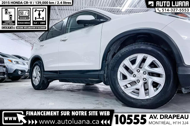 2015 HONDA CR-V EX AWD/TOIT/CAMERA ANGLE MORT/PUSH START/MAGS in Cars & Trucks in City of Montréal - Image 2