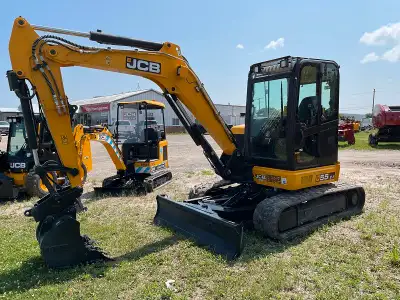 2023 JCB 55Z-1 MINI EXCAVATOR STOCK #A055044 47.9 HP DIESEL 11089 POUNDS OPERATING WEIGHT 12 FEET 7...