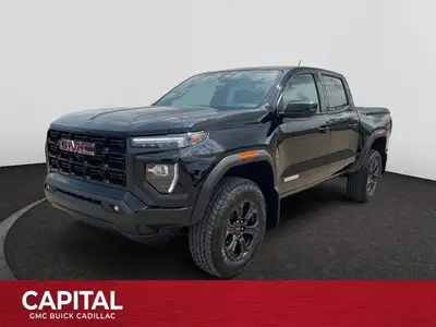This 2025 GMC Canyon in Onyx Black is equipped with 4WD and Turbocharged Gas I4 2.7L/ engine. The GM...
