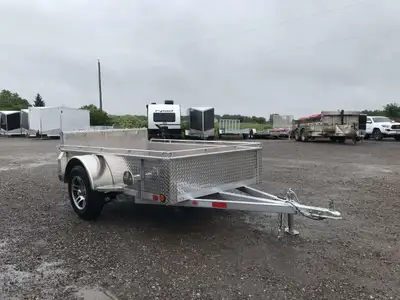 ACTION SERIES 5' X 8' ALUMINUM UTILITY TRAILER WITH REAR MESHED BI-FOLD GATE! Locally built by Menno...