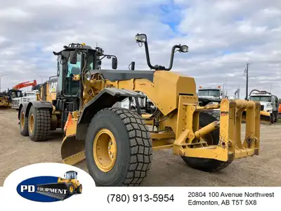 2015 Caterpillar 14M Motor Grader Enclosed air conditioned cab, 16’ moldboard, Accumulators, Joy sti...