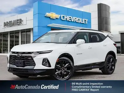 Experience the thrill of the 2019 Chevrolet Blazer RS AWD. This sporty SUV boasts a powerful 3.6L V6...