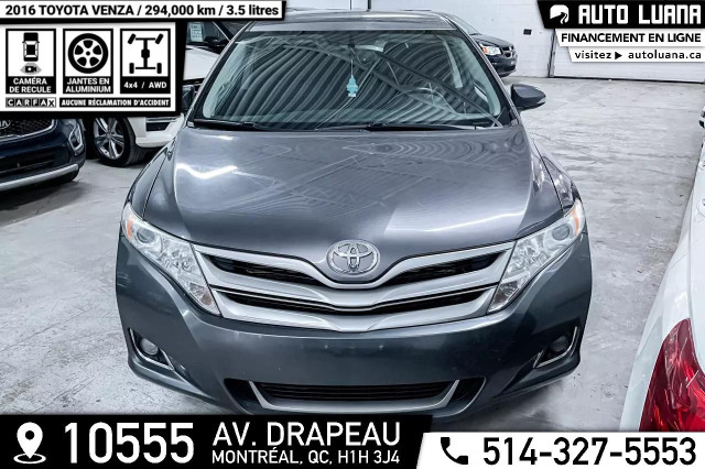 2016 TOYOTA Venza AWD/CAMERA RECUL/MAGS/CRUISE/ECRAN MEDIA in Cars & Trucks in City of Montréal - Image 2