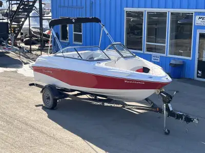 Campion, the 545 Allante, is a Canadian-built boat -- a bow rider boat. Bow riders make first class...