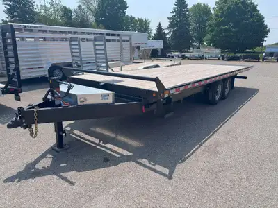 2026 Canada Trailer 8 x 24ft Full Deck Tiltbed 2 - 7 000lb Axles w/ 16in. Tires Treated Wood Decking...
