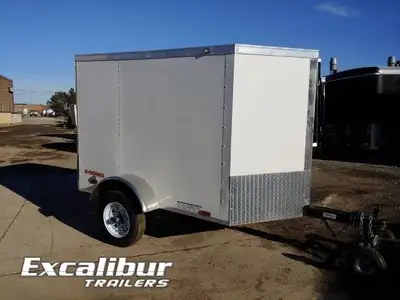 *** INCLUDES FREIGHT & PDI Just Add Taxes 4 X 6 Single Axle V Nose Enclosed Cargo Trailer Typically...