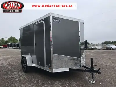 IRON LITE SERIES 6' X 10' SINGLE AXLE CARGO TRAILER WITH REAR RAMP DOOR! Unlock your hauling potenti...
