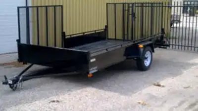 DUAL GATE ATV UTV TRAILER W RAMP 2 ATV HAULER DOUBLE RAMP GATES FOR EASY LOADING $2999 80" X 12' GAL...