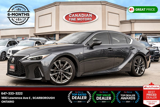 2021 LEXUS IS 350 AWD F-SPORT | ONE OWNER | NAVI | SUNROOF | RED in Cars & Trucks in City of Toronto - Image 2