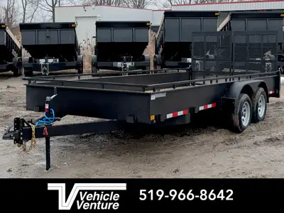 SIZE: 82" X 18' WEIGHT: 2,118 lbs PAYLOAD: 4,882 lbs GVWR: 7,000 lbs AXLES: (2) 3,500 lbs Axles w/Ea...